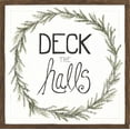 thumbnail image 2 of Shamp, Cindy 26x26 Gold Ornate Wood Framed with Double Matting Museum Art Print Titled - Deck the Halls Wreath, 2 of 4