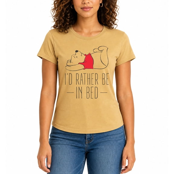 Winnie the Pooh - In Bed - Women's Classic Fit Short Sleeve Graphic T-Shirt