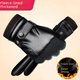 thumbnail image 1 of Guantes de cuero para hombre, de invierno, con forro polar, gruesos y cálidos, para montar en motocicleta, impermeables, a prueba de viento, con pantalla táctil para exteriores, 1 of 5