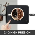 thumbnail image 2 of B-Qtech Rechargeable Coffee Scale, 3kg/0.1g Precision, Timer, Invisible Screen, Measures G/oz/ml (Black), 2 of 7