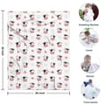 thumbnail image 4 of White Cow Heart Pattern Blanket,Comfortable Soft Flannel Throw Blanket,All Season,Warm Lightweight Blankets for Sofa Bed Couch Living Room Chair,30"x40", 4 of 4