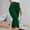 *Green, variant on ClodeEU Women's High Waisted Slim Fit Capri Leggings with Button ,Solid Color Summer Layering Pants Navy,Womens Plus M
