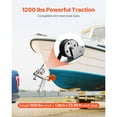 thumbnail image 2 of KFFKFF Boat Trailer Winch Stand with Roller, 1200 lbs Capacity & 2 in x 25 ft Strap, Winch Mount with U-Bolt for 2-3 Inches Wide x 3-4 Inches High Trailer Tongue, Suitable for Jet Skis, Sailboats, 2 of 9