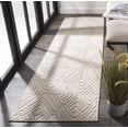 thumbnail image 3 of SAFAVIEH Global Dusko Geometric Indoor/Outdoor Runner Rug, Light Beige/Ivory, 2'2" x 8', 3 of 11