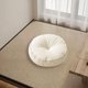 thumbnail image 5 of Cojín redondo de tela gruesa, estilo japonés, de lino, para futón, balcón, ventana, tatami, puf de suelo, cojines de asiento de lino preencogido, 5 of 6