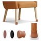 thumbnail image 2 of Silicone Chair Leg Caps, Pack of 16 Chair Leg Caps, Wooden Floor Protectors, Brown Felt Chair Leg Caps, Table and Chair Foot Protectors, 2 of 5