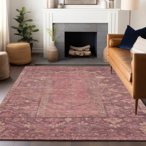 Addison Rugs Chantille Indoor/Outdoor Traditional Global Blush Machine Washable Rectangle Rug, 10' x 14'