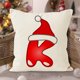 thumbnail image 2 of Hot6sl Ofertas y Liquidaciones Funda de Almohada con Letras Navideñas, Funda de Almohada Decorativa para Sofá Festivo, Funda de Cojín con Estampado de Lino, 2 of 4
