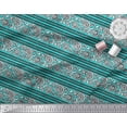 thumbnail image 3 of Soimoi Satin Silk Fabric Leaves & Floral Block Decor Fabric Printed Yard 42 Inch Wide, 3 of 3