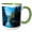 Green/White, variant on 3drose, Cooper Lake in Central Washington. Cascade Mountains Reflectingrs., 11oz Two-tone Black Mug