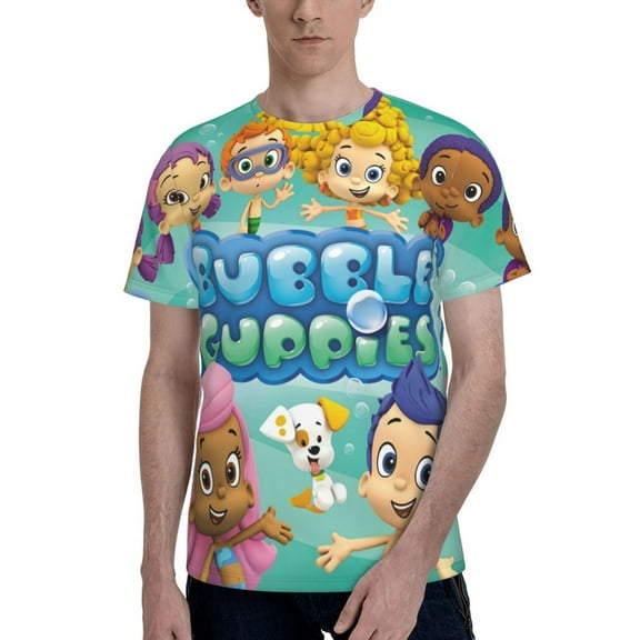 Bubble Guppies Men's T-Shirt Graphic Print Crew Neck Unisex Short Sleeve Hip Hop Adults Tees Top Streetwear