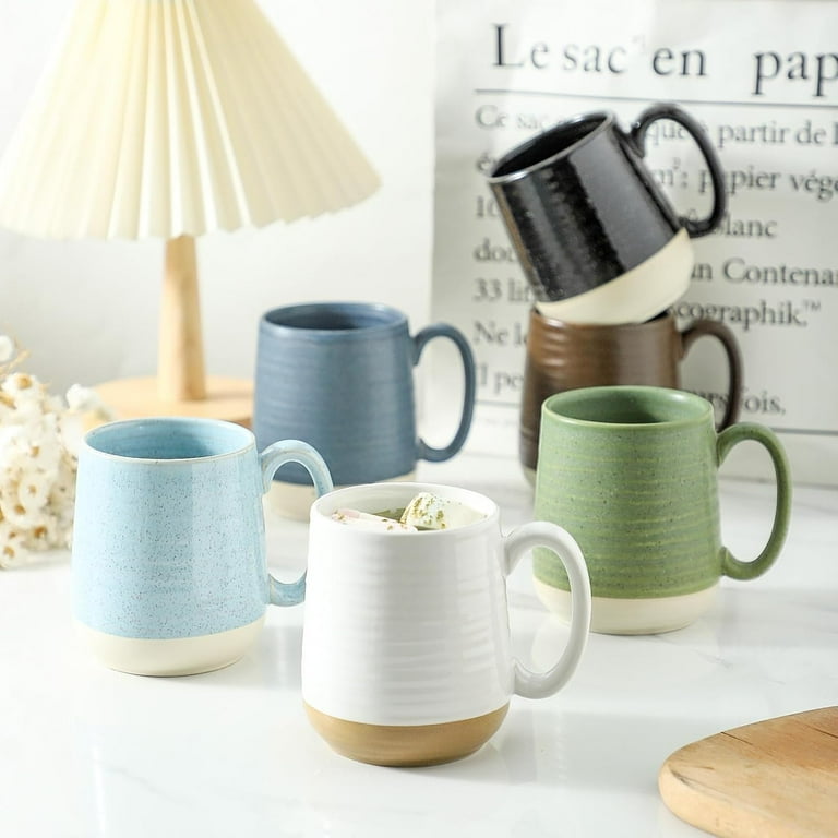 Coffee Mugs Set of 4, 15 oz Ceramic Coffee Cups with Comfortable Handle,  Large Tea Cups for Coffee, Soup, Latte, Mug Set Gift for Wedding, Microwave  and Dishwasher Safe, White - Walmart.com