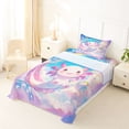 thumbnail image 5 of Erosebridal Kawaii Axolotl Twin Sheet Sets,Watercolor Ocean Animal Bedding For Girls Boys 3pcs, 5 of 6