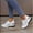 White, variant on Qiaocaity Women Shoes on Clearance, Up to 20% off, Wedge Shoes Women's Casual High-heeled Slip-on Shoes Fashion Casual Slip-on White 37