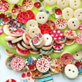 thumbnail image 4 of Off Promotions! Ynlkorvg Handmade Buttons 100Pcs Per Pack Beautiful Printed Buttons Color A06 A06, Tools Clearance Sale, 4 of 4