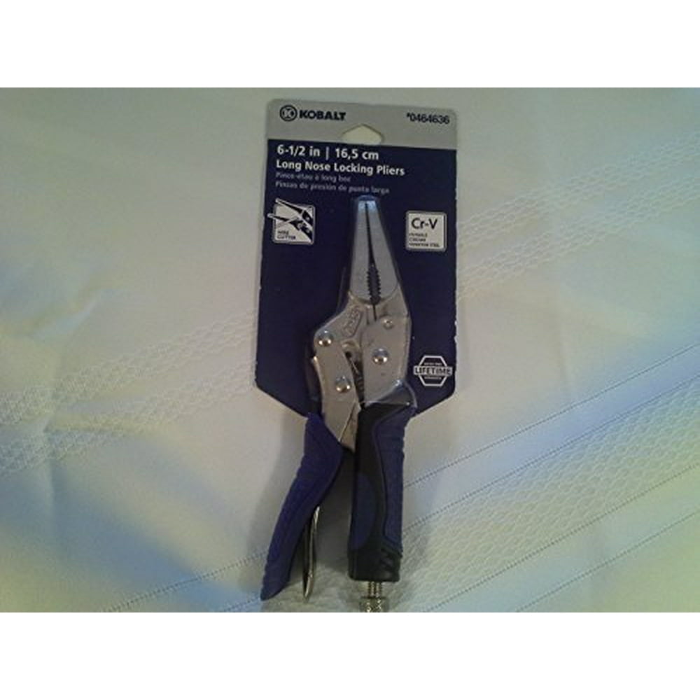 Kobalt 6.5 inch Long Needle Nose Locking Pliers with AntiSlip Grips