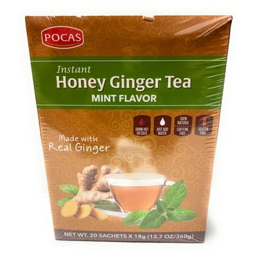 Pocas Honey Ginger Tea, Mint, 12.7 Ounce, 20 Bags