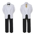 thumbnail image 2 of 6pc Baby Toddler Boy Teen Formal Black & White Suit Set Satin Necktie Sm-20, 2 of 4