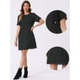 thumbnail image 2 of DARING DIVA Tweed Sweater Elegant Casual Knit Dress M Black, 2 of 6