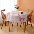 thumbnail image 3 of 60 Inch Round Lace Tablecloth Water Resistant Washable, Monarch Butterfly Aesthetic, 3 of 5