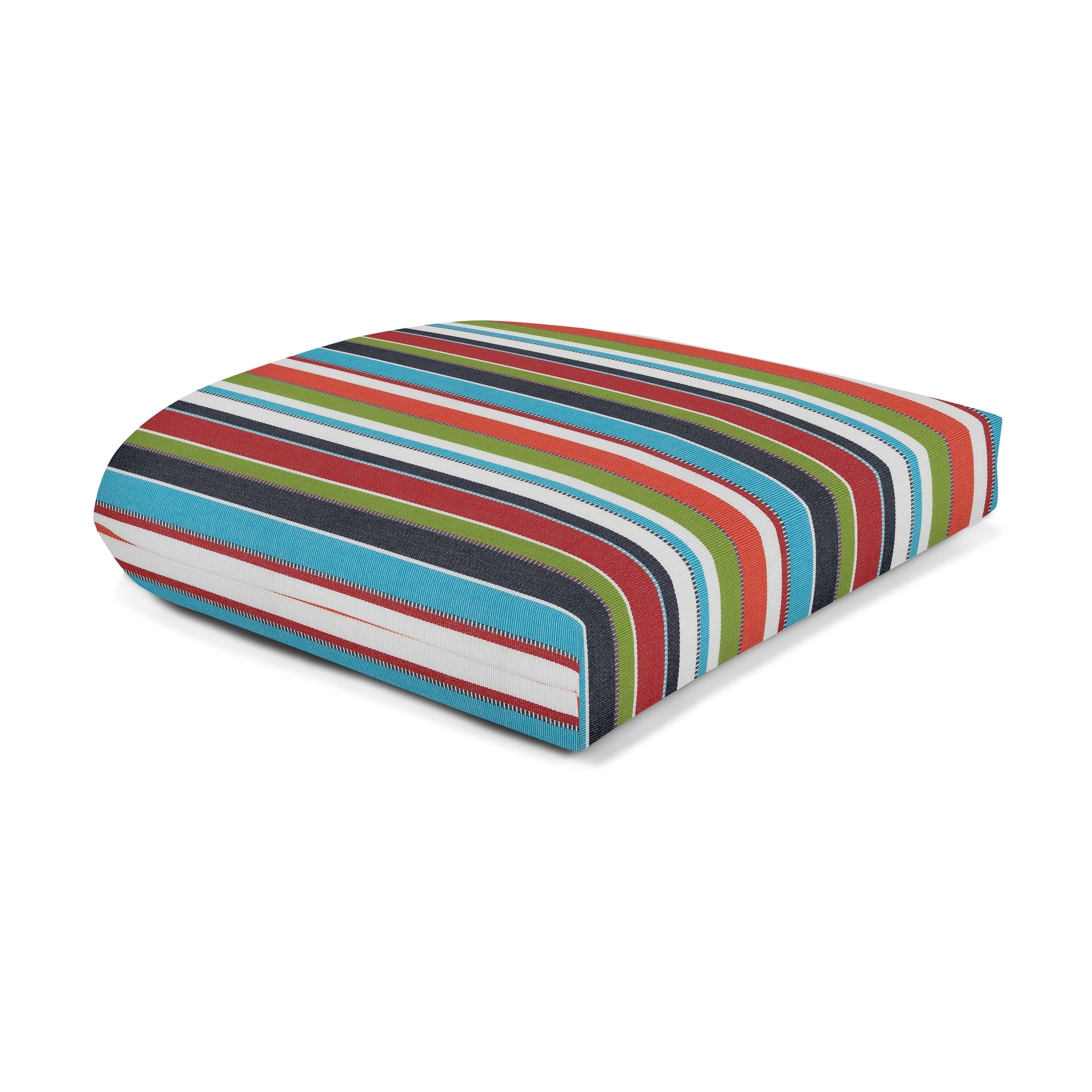 Sunbrella Sunbrella Striped fabric 18 x 18 Curved Back Seat Pad with 8