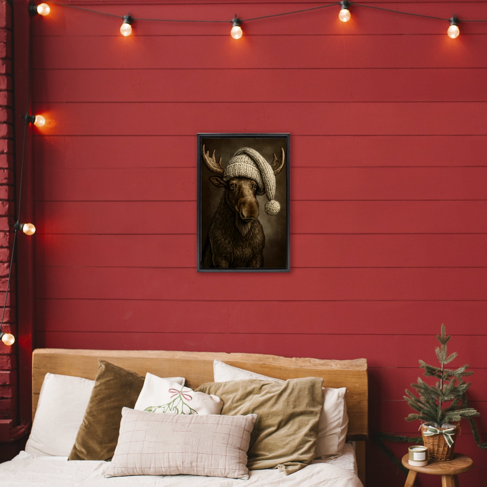 Stupell Industries Northwood Gentle Giant Black Framed Floater Canvas Wall Art, design by Kelley Parker
