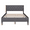 Gray, variant on BTMWAY Queen Size Upholstered Platform Bed with Headboard and Wooden Slats, Bedroom Queen Bed Frame No Box Spring Needed, Gray