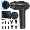 Massage Gun Deep Tissue,Muscle Massage Gun,Quiet Massage Gun for Athletes,Percussion Muscle Massager for Pain Relief,Sore Muscle and Stiffness,with 10 Massage Heads and 30 Speeds