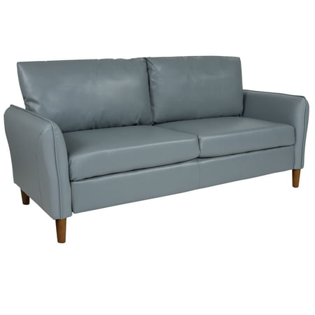 Flash Furniture Milton Park Upholstered Plush Pillow Back Sofa in Gray
