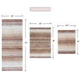 thumbnail image 3 of Home Weavers Gradation Rug Collection 100% Cotton Non-Slip Bathroom Rug Set Machine Washable Bathroom Rug-17"x24", Bath Rug- 21"x34", Runner- 21"x54", Beige Color 3 Piece Bath Carpet set, 3 of 7