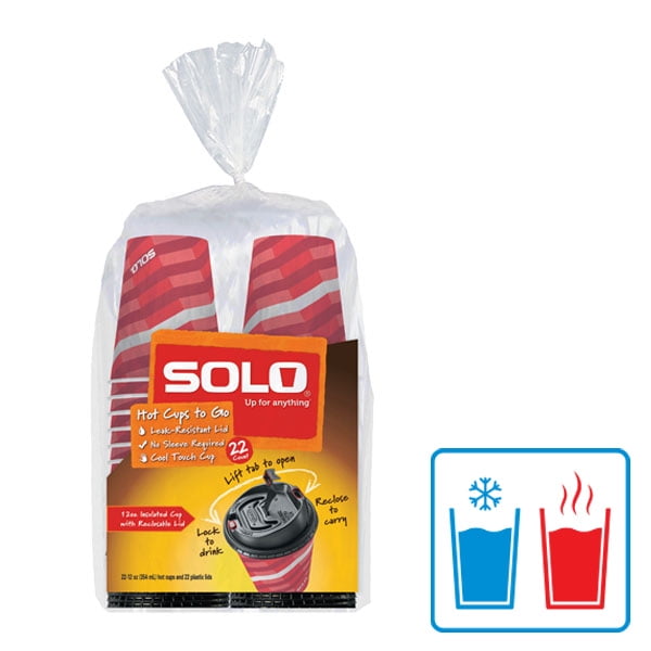 Solo 12 Ounce Holiday Hot Paper Cup, 28 Count