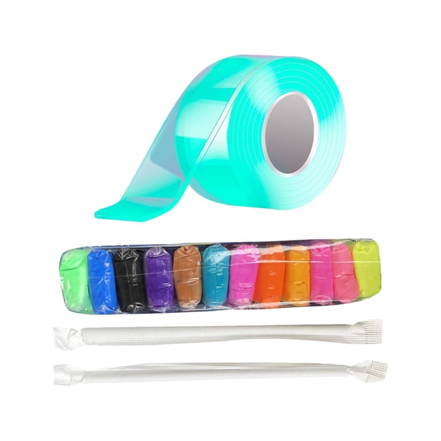 KLKCMS Bubble Balloons Blowing Tape Trace Less Multipurpose Relaxing High Sticky Double A