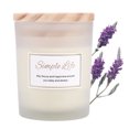thumbnail image 1 of Velas aromáticas portátiles, velas aromáticas de vidrio con cera de soja, regalo (lavanda), 1 of 8