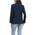 thumbnail image 3 of BLAZER CHIC para Mujeres con Solapa Notch, Manga Larga, Saco de Trabajo de Un Solo Botón, Talla L, Azul Oscuro, 3 of 6
