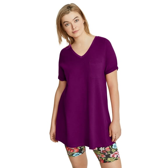Ellos Women's V-Neck A-Line Tunic Tunic