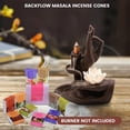 thumbnail image 3 of NAQSH Assorted Backflow Incense Cones - Premium Natural Handmade Back Flow Cone, Scented Waterfall Masala Fragrance Incense Cones (Pack of 10), 3 of 5