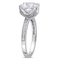 thumbnail image 3 of Everly Women's Created Sapphire and Diamond 10K White Gold Engagement Ring, 3 of 7