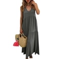 thumbnail image 6 of COMVALUE Dresses for Women 2026 Summer V Neck Sleeveless Maxi Dress Casual Boho Sundress Modest Beach Long Dress (Dark Gray, 5XL), 6 of 6
