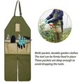 thumbnail image 4 of Delantal de mantenimiento de jardín impermeable de tela Oxford, protector de delantal multibolsillo con hebilla de correa ajustable Feliz Sencillez, 4 of 5