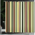 thumbnail image 3 of Ambesonne Pastel Shower Curtain, Striped Pattern Lines Print, 69"Wx70"L, Dark Rust, 3 of 4