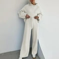 thumbnail image 4 of Baqcunre Women's Solid Hooded Sports Set,Long Sleeve Hoodie and Wide Leg Sweatpant Set,Size S-XL,Sweat Set for Women,Two Piece Sets for Women,Fall Outfits Women Trendy,Womens Clothes,Color White, 4 of 8