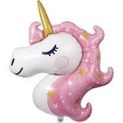 10 Count Bulk Pack Unicorn Galaxy Metallic Balloon Unicorn Shaped