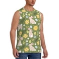 thumbnail image 2 of Pofeuu Happy Easter Print Men's Muscle T-Shirt, Sleeveless, Muscle Tank, Classic Muscle Tee Top For Men Casual Sleeveless Muscle T-Shirt Trendy Clothes-3X-Large, 2 of 7