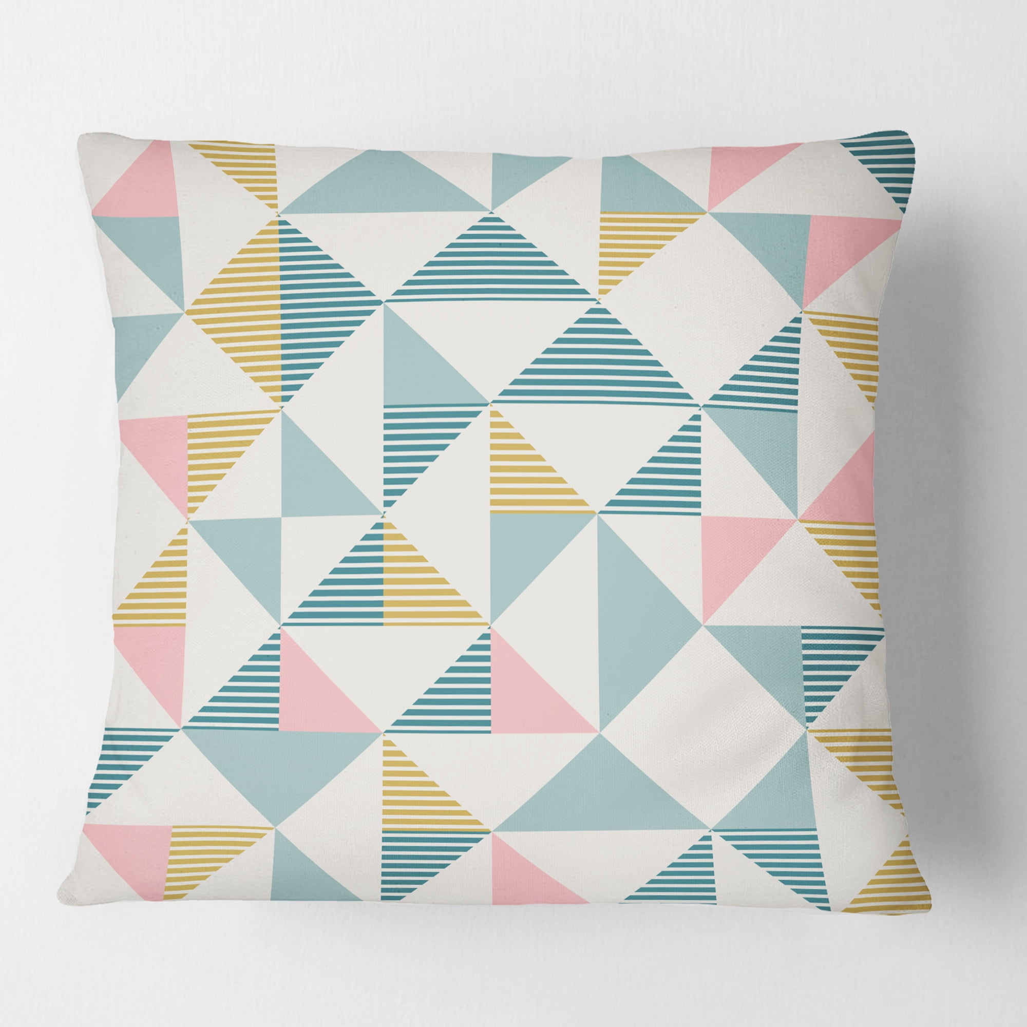 Designart Diamond Retro I' Mid-Century Modern Throw Pillow - 18x18