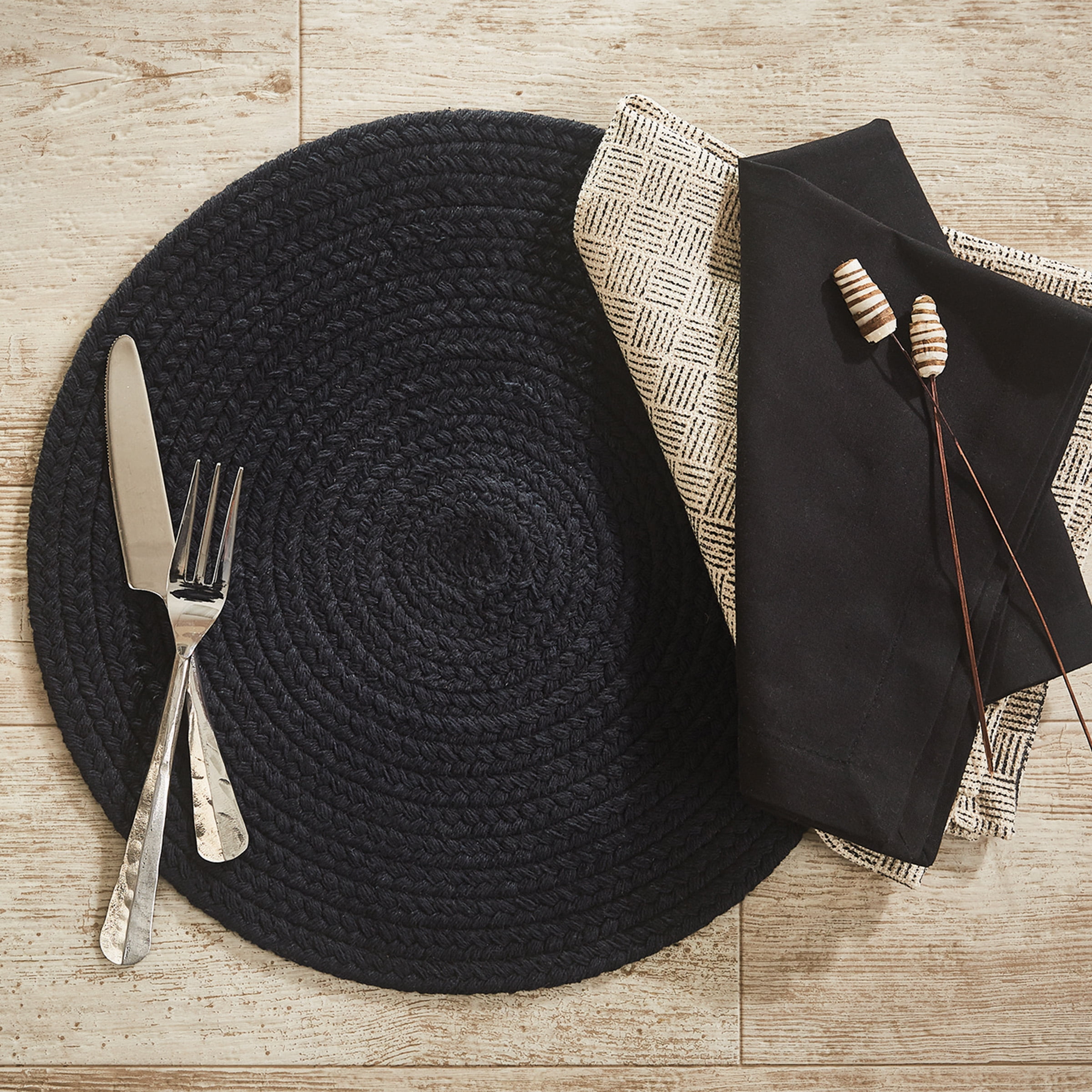 Split P Black Essex Placemat Set of 4