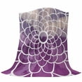 thumbnail image 6 of Purple Flowers Blanket Soft Cozy Warm Throw Blanket for Couch, Plush Fuzzy Flannel Fleece Blankets for Sofa, Watercolor Ombre Abstract Floral Geometric Bed Blankets Lightweight Gifts for Men, 50"x60", 6 of 9