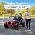 thumbnail image 5 of Hikiddo 12V 10Ah Ride on Toy, 4WD Kids 2-Seater Electric Ride on Car UTV with Remote, Bluetooth - Red, 5 of 8