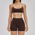 thumbnail image 2 of Two Piece Casual Workout Sets for Women Athletic 2 Piece Summer Outfits Lounge Matching Sets Clothing,Fitness(Brown,M), 2 of 8