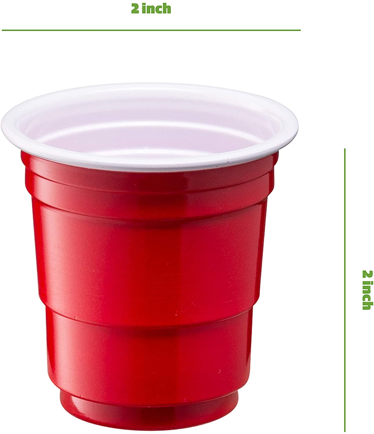 Gusto 2 Oz Plastic Disposable Cups, Red, 300 Pack photo 6