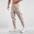 thumbnail image 3 of Pantalones deportivos de algodón para hombre, pantalones deportivos lisos para hombre, pantalones cortos de otoño e invierno, Harajuku, nuevos artículos en Joker, ropa de calle deportiva, 3 of 5